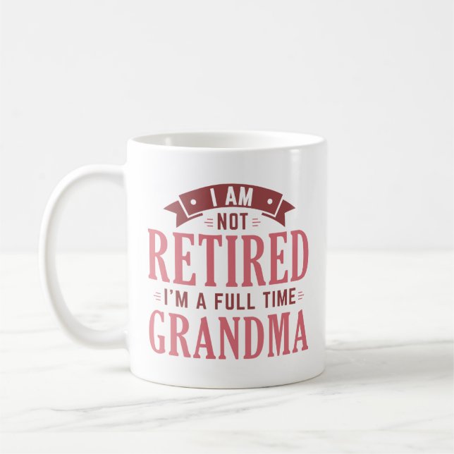Mug Grand-mère à temps plein (Gauche)