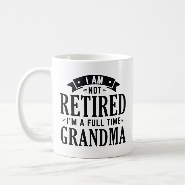 Mug Grand-mère à temps plein (Gauche)