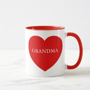 Mug Grand-mère Coeur rouge