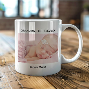Mug Grand-mère Date d'établissement Baby Photo