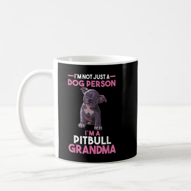 Mug Grand-mère de chien Pitbull Grand-mère T-shirt (Gauche)