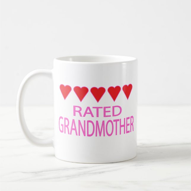 Mug Grand-mère de cinq coeurs (Gauche)