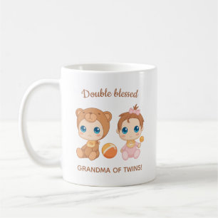 Mug Grand-mère de jumeaux bébé fille ours combinaison