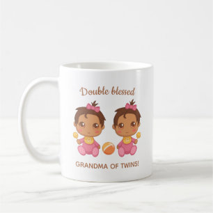 Mug Grand-mère de jumeaux filles bébés