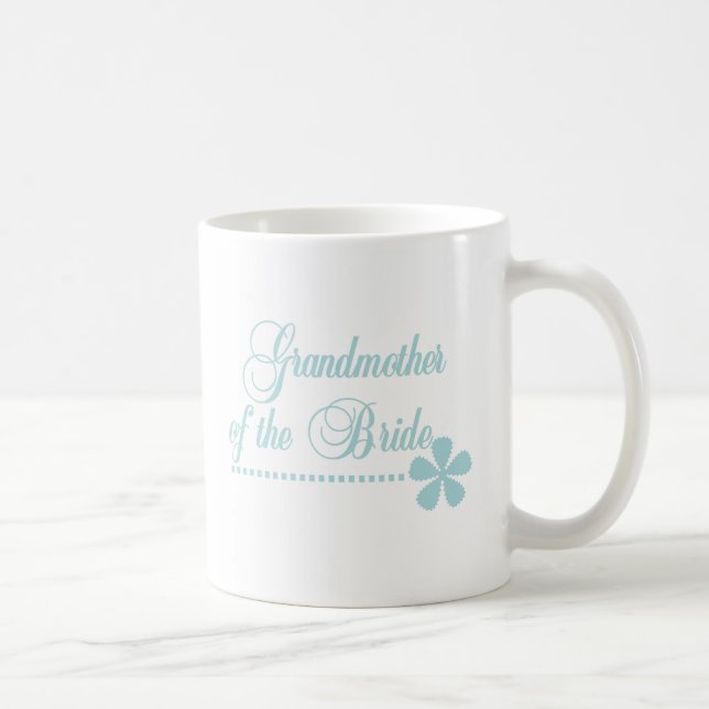 Mug Grand-mère de l'élégance de Teal de jeune mariée (Droite)