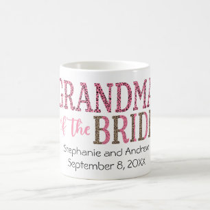 Mug Grand-mère de mariée Cadeau rose Empreinte de léop