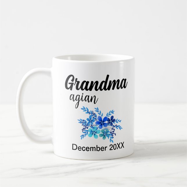 Mug Grand-mère de nouveau, Cadeau grand-parent personn (Gauche)