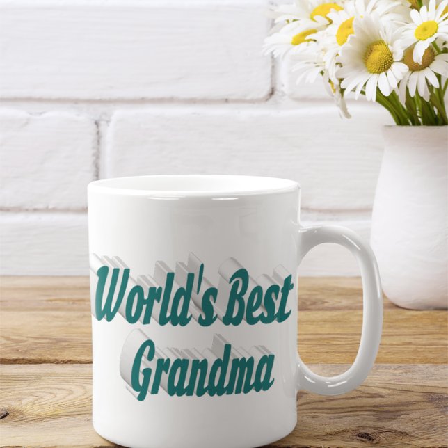 Mug Grand-mère demi-typographie verte (Créateur téléchargé)