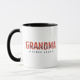 Mug Grand-mère depuis 20XX Moderne, Propre Contemporai