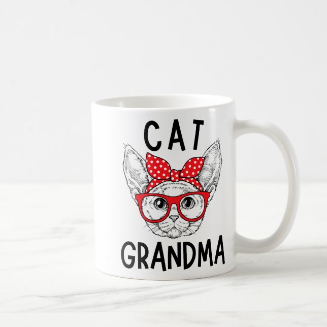 Mug Grand-mère Devon Rex Amoureux de les chats Chat Na (Droite)