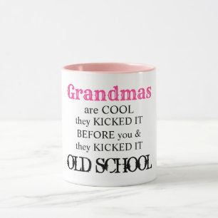 Mug Grand-mère est cool et la vieille école, drôle de 