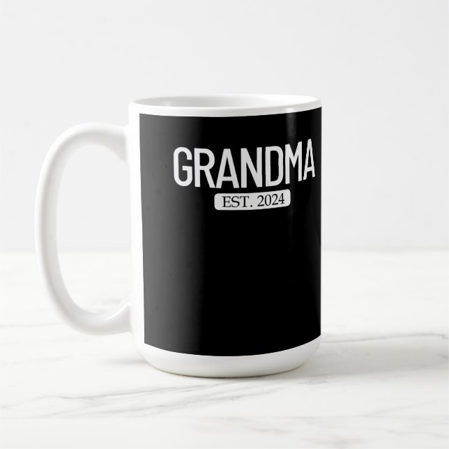 Mug Grand-mère Est. Grand-mère des femmes 2024 (Gauche)