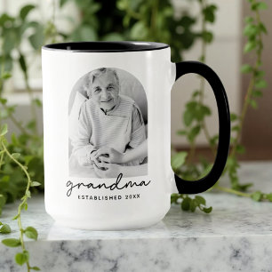 Mug Grand-mère Établie 20XX Moderne Simple Photo