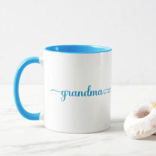 Mug Grand-mère établie Bleu et blanc à deux tons