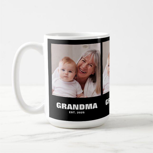 Mug Grand-mère établie gras noir 3 Photo (Gauche)