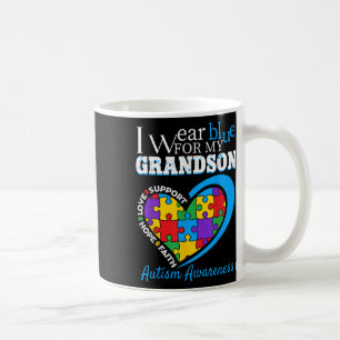 Mug Grand-mère Grand-père I Wear Blue For My Grandson