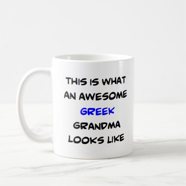 Mug grand-mère grecque, génial (Gauche)