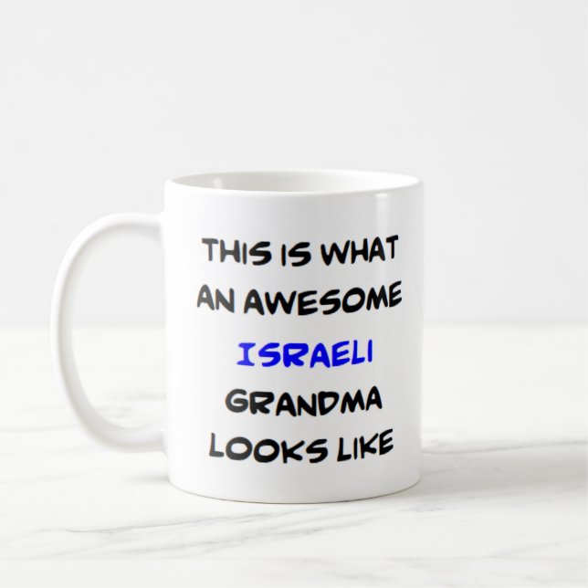 Mug grand-mère israélienne, génial (Gauche)