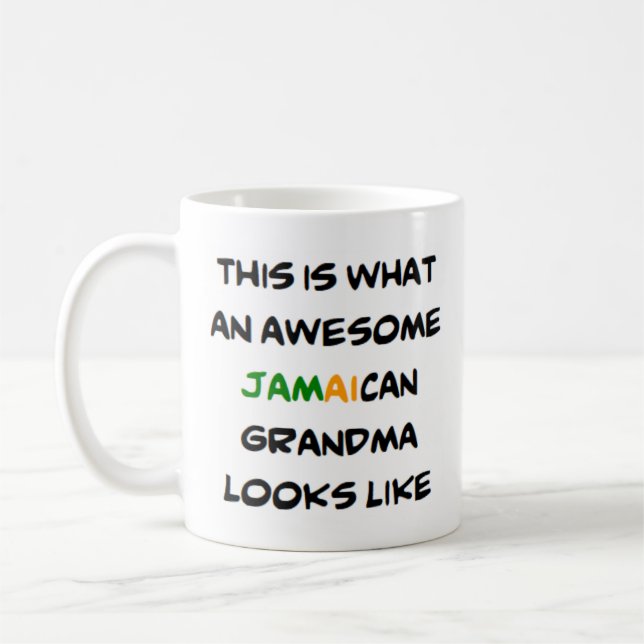 Mug grand-mère jamaïcaine, génial (Gauche)