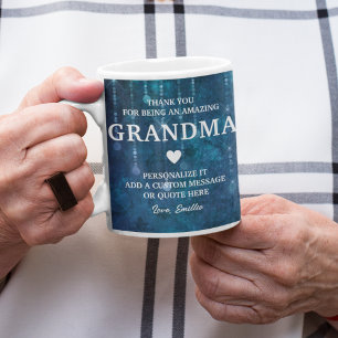 Mug Grand-mère Merci Message sincère Personnalisé