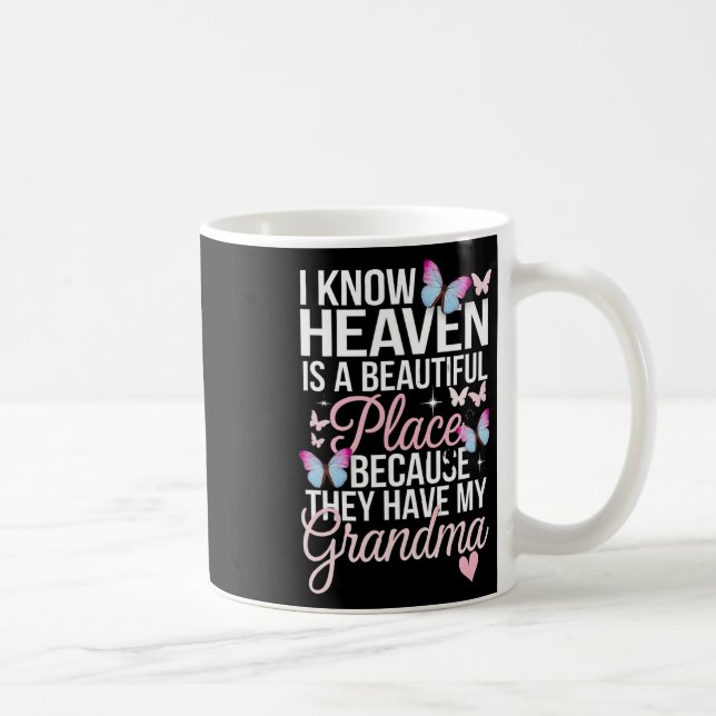 Mug Grand-mère, mon ange gardien au paradis (Droite)