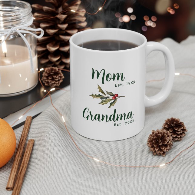 Mug Grand-mère Noël Keepsaké personnalisé (Grandma Christmas Coffee Mug)