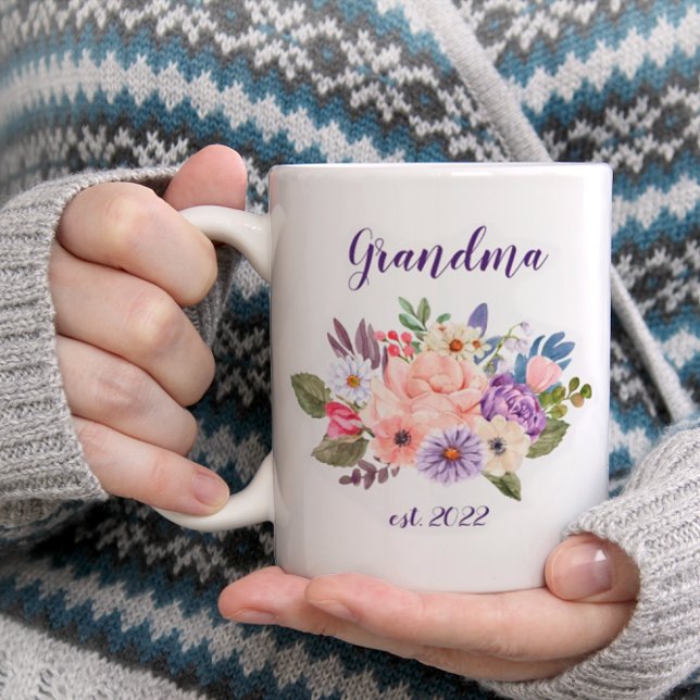 Mug Grand-mère PERSONNALISABLE Date - Première Grand-m (Créateur téléchargé)
