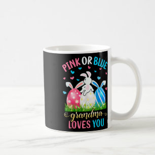 Mug Grand-mère rose ou bleue t'aime Lapin de Pâques Ge