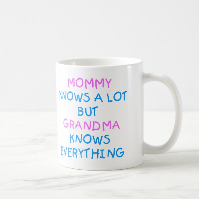 Mug Grand-mère sait tout | Cadeau de la fête des mères (Droite)