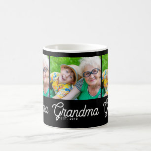 Mug Grand-mère Script Black 3 Photo établi