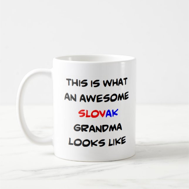 Mug grand-mère slovaque, génial (Gauche)