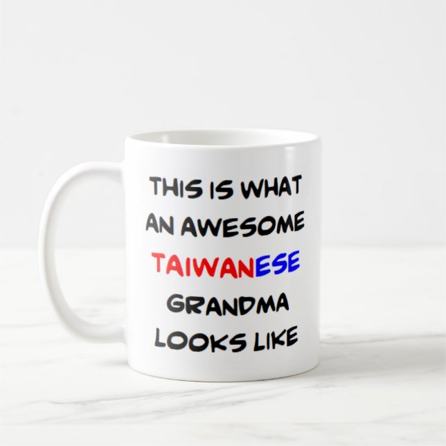 Mug grand-mère taïwanaise, géniale (Gauche)