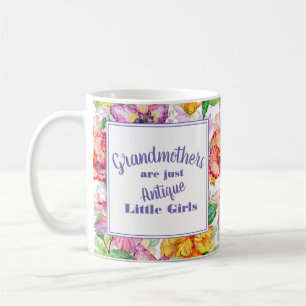 Mug Grand-mères Filles Fleurs Jaune Violet