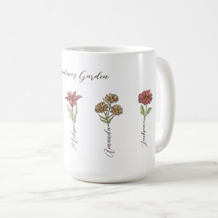 Mug Grand-mère's Flower Garden 5 petits Nom Floral
