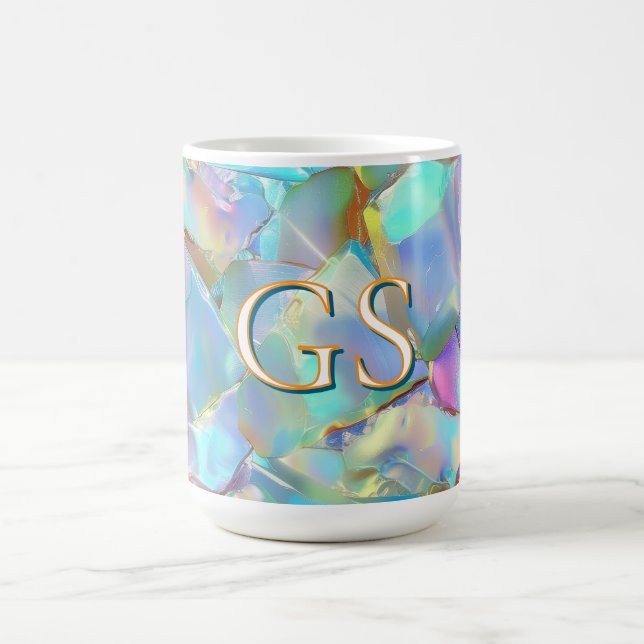 Mug Grand Monogramme ou Nom sur Opale (Centre)