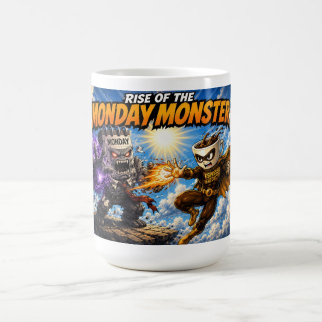 Mug Grand Monstre Lundi – Enforceur d'Espresso (Centre)