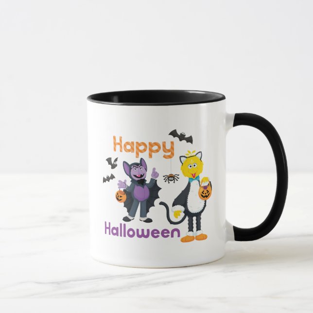 Mug Grand oiseau et nombre | Joyeux Halloween (Droite)