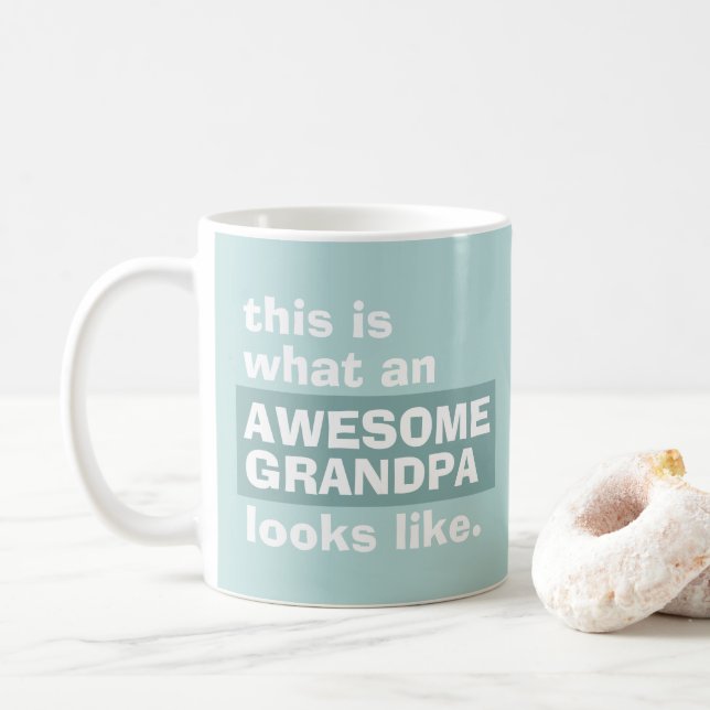 Mug Grand-papa cadeau unique de conservation moderne (Avec donut)