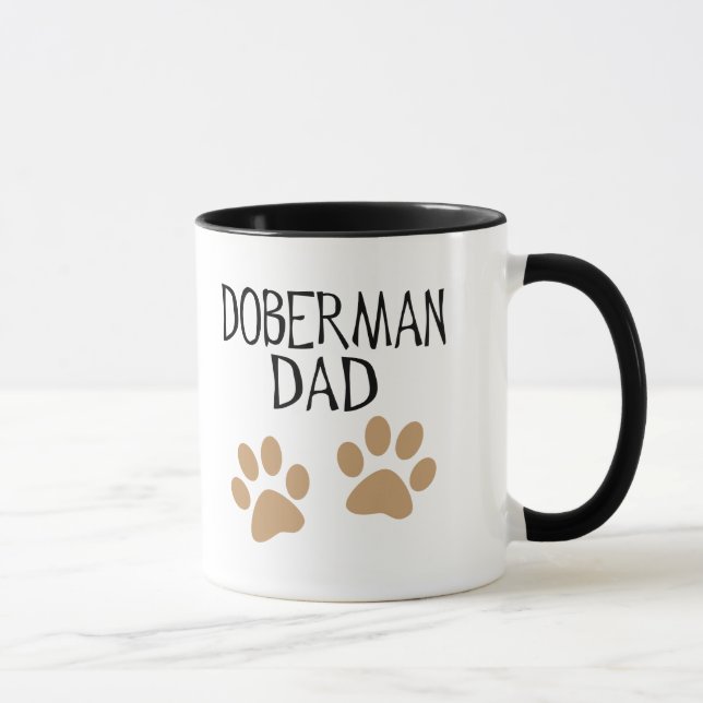 Mug Grand papa de dobermann de pattes (Droite)