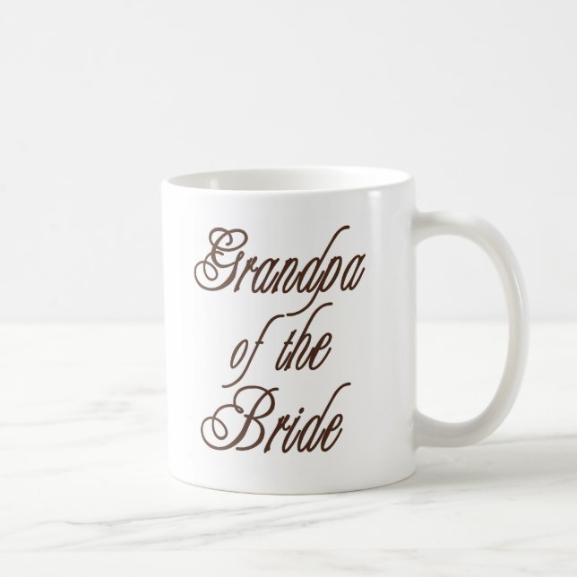 Mug Grand-papa des bruns chics de jeune mariée (Droite)