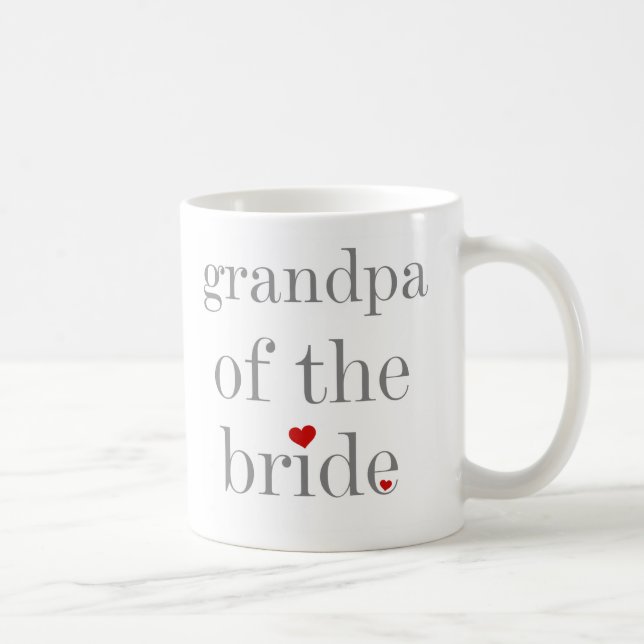 Mug Grand-papa gris des textes de jeune mariée (Droite)