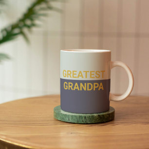 Mug Grand Papy Bleu Or Editable