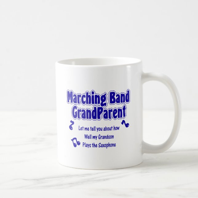 Mug Grand-parent/Saxophone de la bande Marquage (Droite)