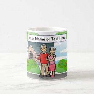 Mug Grand-parents à la maison Dessin de PrintedPerfect