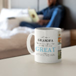 Mug Grand-père | 6 Famille de photos<br><div class="desc">Moderne 6 photo collage tasse pour grand-père. Ajoutez votre choix de personnalisation. Affichez votre famille ou plusieurs générations de photos. Utilisez les outils de conception pour choisir une couleur arrière - plan, ajouter des photos, modifier des polices de texte et des couleurs pour créer votre propre garde-robe unique. Parfait pour...</div>