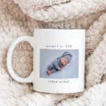 Mug Grand-père Année d'établissement nouvelle photo bé<br><div class="desc">Une simple année grand-père établi bébé photo tasse de café photo. Cette tasse présente un texte classique avec une photo bébé. La photo est à des fins de placement seulement et peut être remplacée par n'importe quelle photo que vous choisissez. Tout le texte peut être customisé avec n'importe quel libellé...</div>