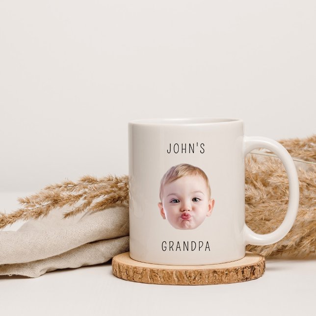 Mug Grand-père Anniversaire, Bébé Visage Dady Cadeau,  (Créateur téléchargé)