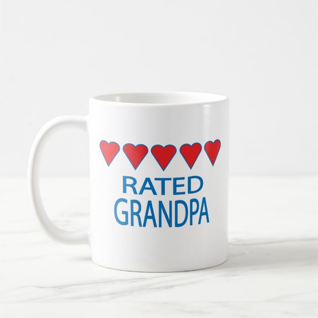 Mug Grand-père de cinq coeurs (Gauche)