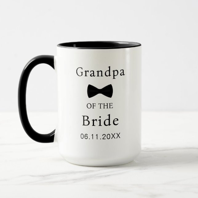 Mug Grand-père de la mariée Merci Mariage grand-père (Gauche)