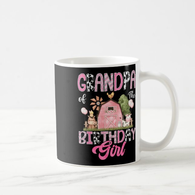 Mug Grand-Père De L'Anniversaire Fille Ferme Vache Ros (Droite)